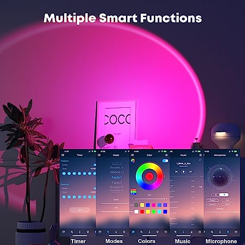 Multicolor LED Projection Sunset Lamp with Remote Z19968