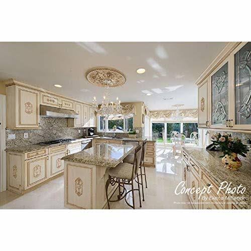 9x22OD x 4 1/8x22ID x 5/8x22P Ceiling Medallion, Hand-Painted Spartan Stone L48781