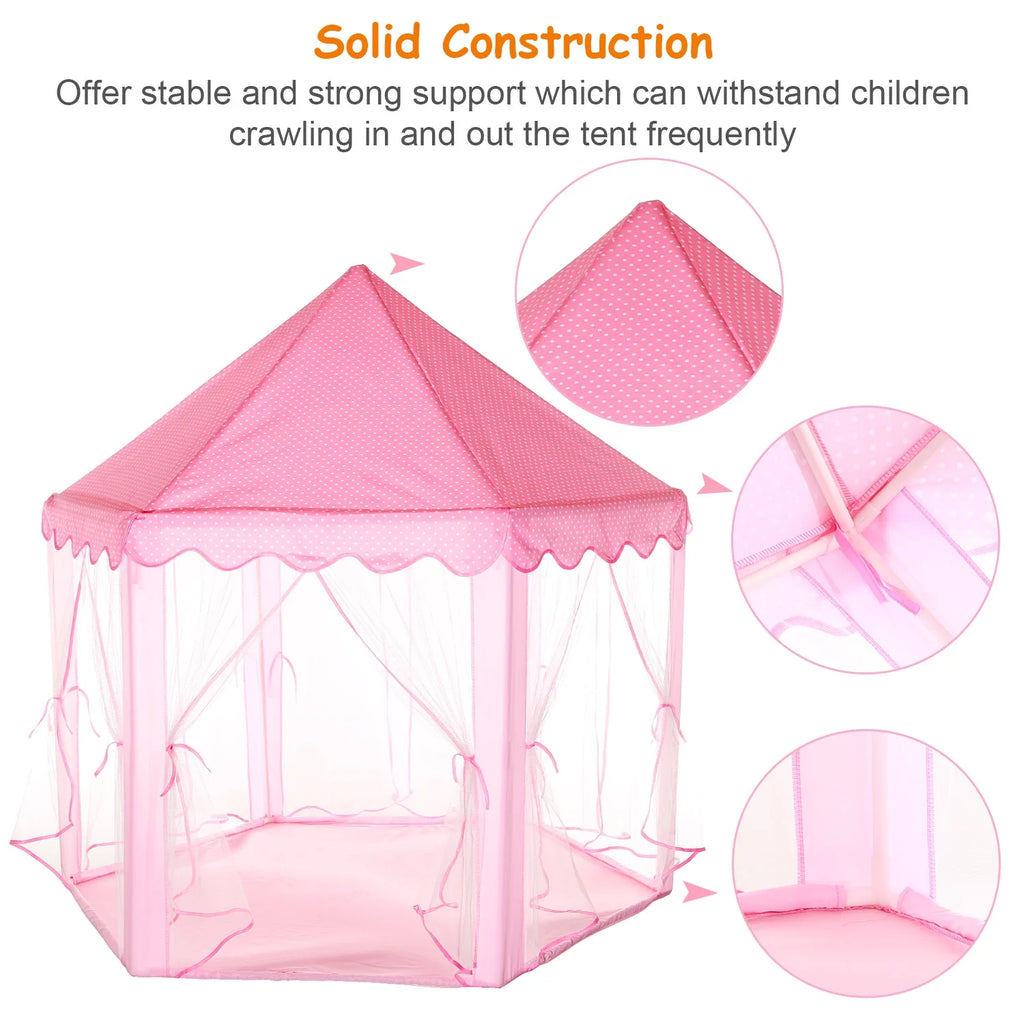 Princess Castle Tent Playhouse with Carry Case K794