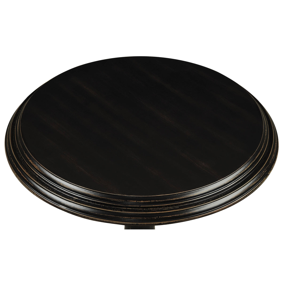 Blue Solid Wood Round Side Table O375778