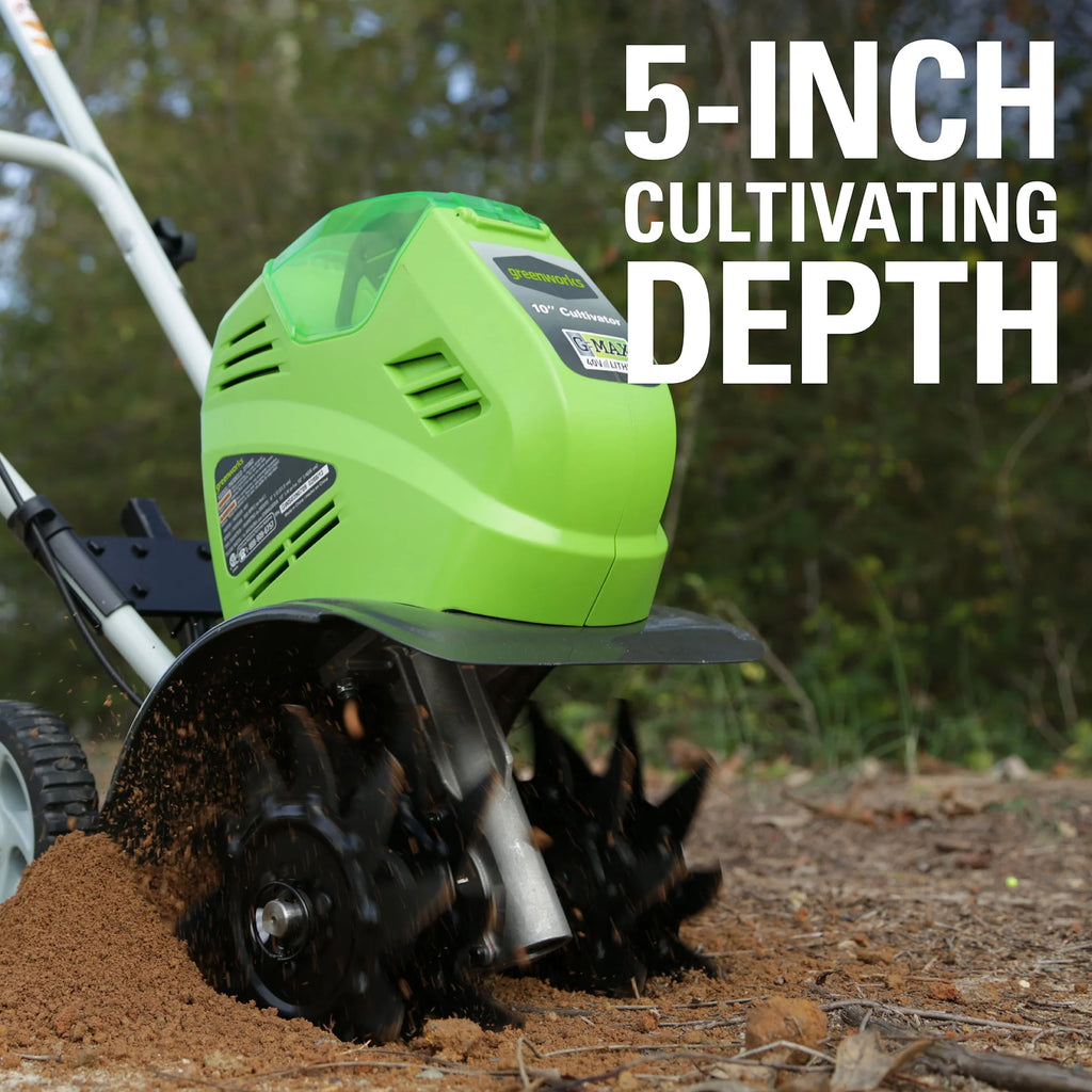 40V 10-inch Cordless Cultivator/Tiller with Battery and Charger T345