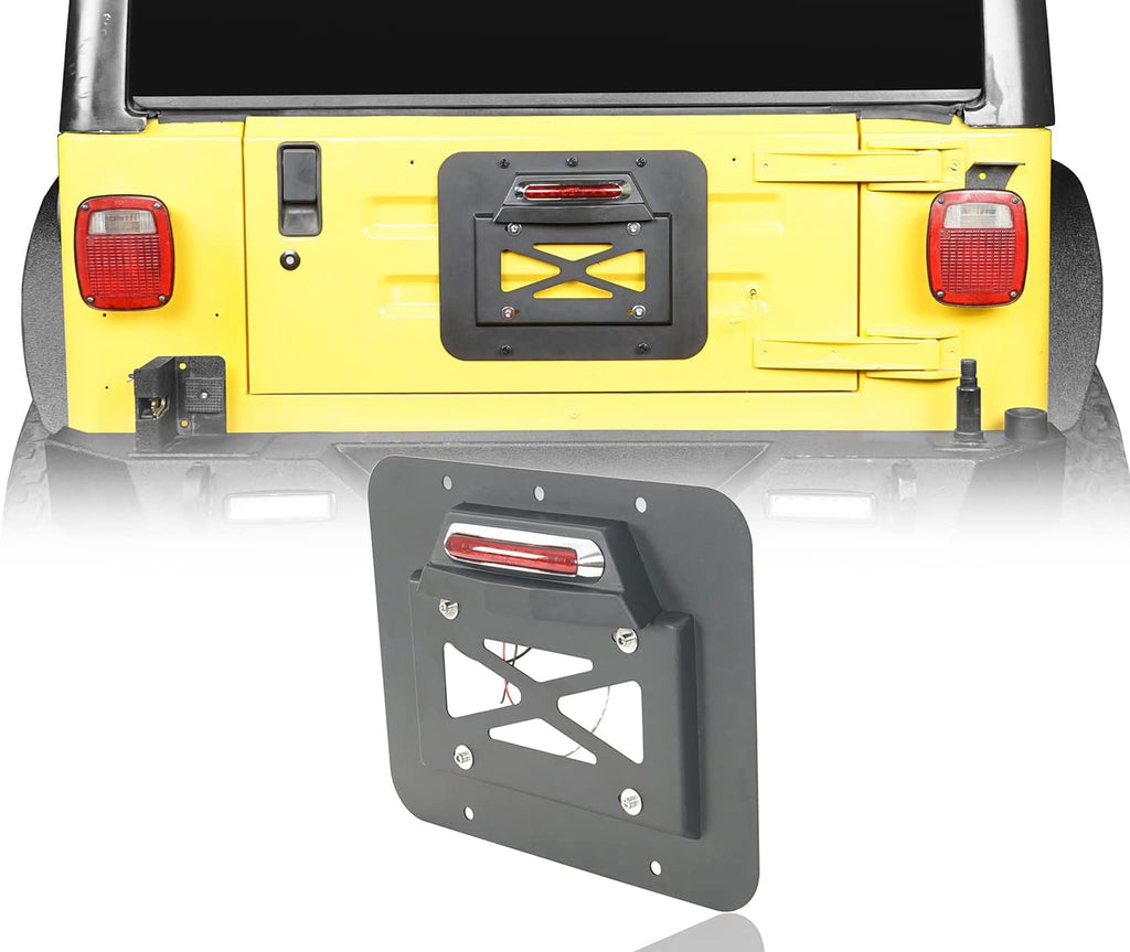 Spare Tire Delete License Plate Relocation Kit with Third Brake Light Q369405