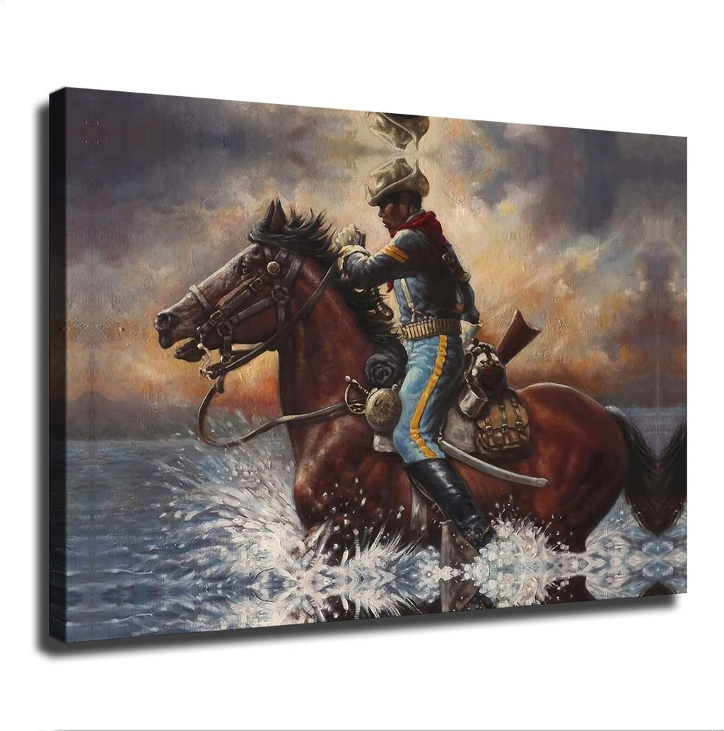 Buffalo Soldier Poster Canvas Wall Art K5610