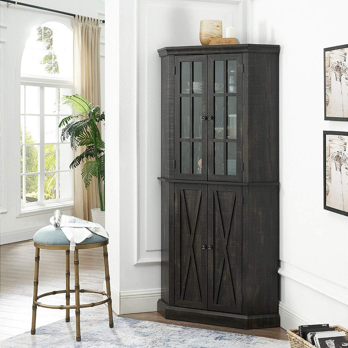Charcoal Corner Cabinet G9093