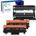 Compatible Toner Cartridge & Drum Unit Replacements for Brother Printer (2 Toner Cartridges, 1 Drum Unit, 3 Pack) W2145