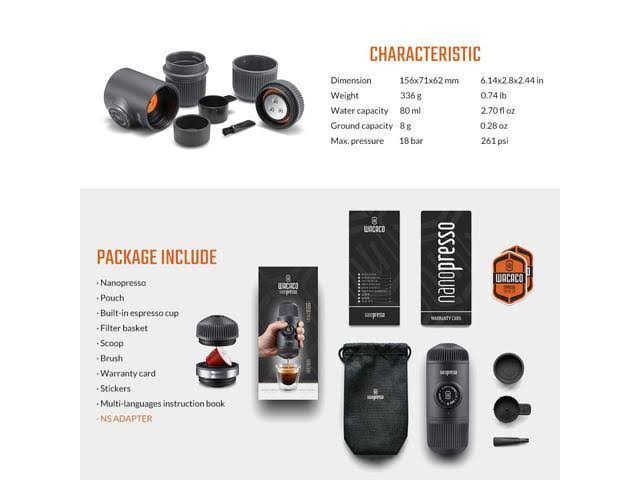 Portable Espresso Maker with NS Adapter E89154