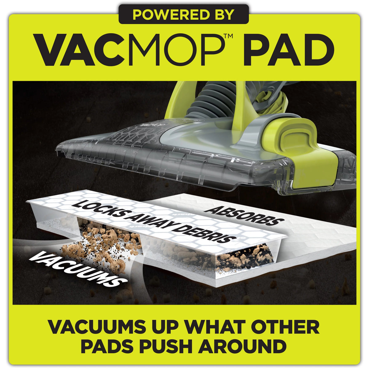 Cordless Hard Floor Vacuum Mop with Disposable Pads B193