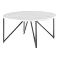 Round Marble Top Coffee Table with Metal Legs S91232
