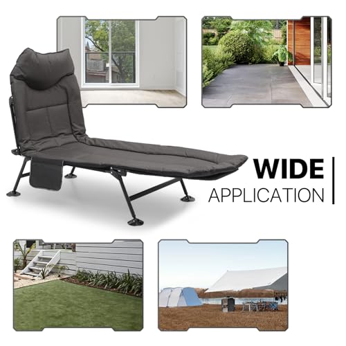 Adjustable Reclining Camping Bed with Carry Bag C884968