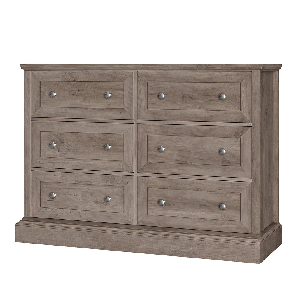White 6 Drawer Double Dresser Z713261