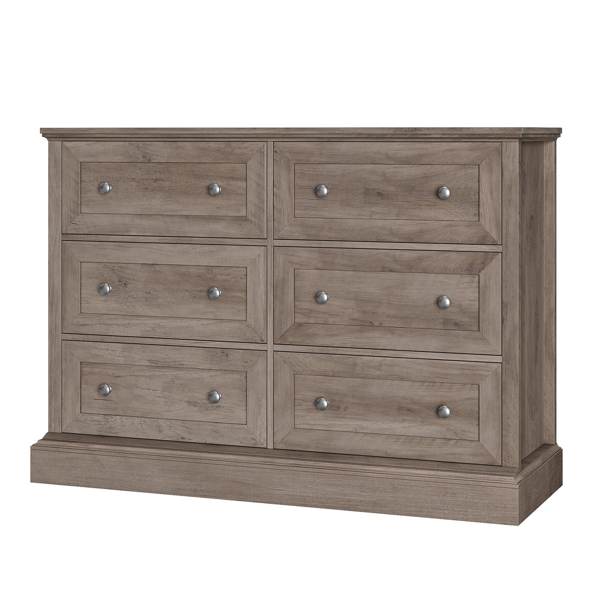 White 6 Drawer Double Dresser Z713261