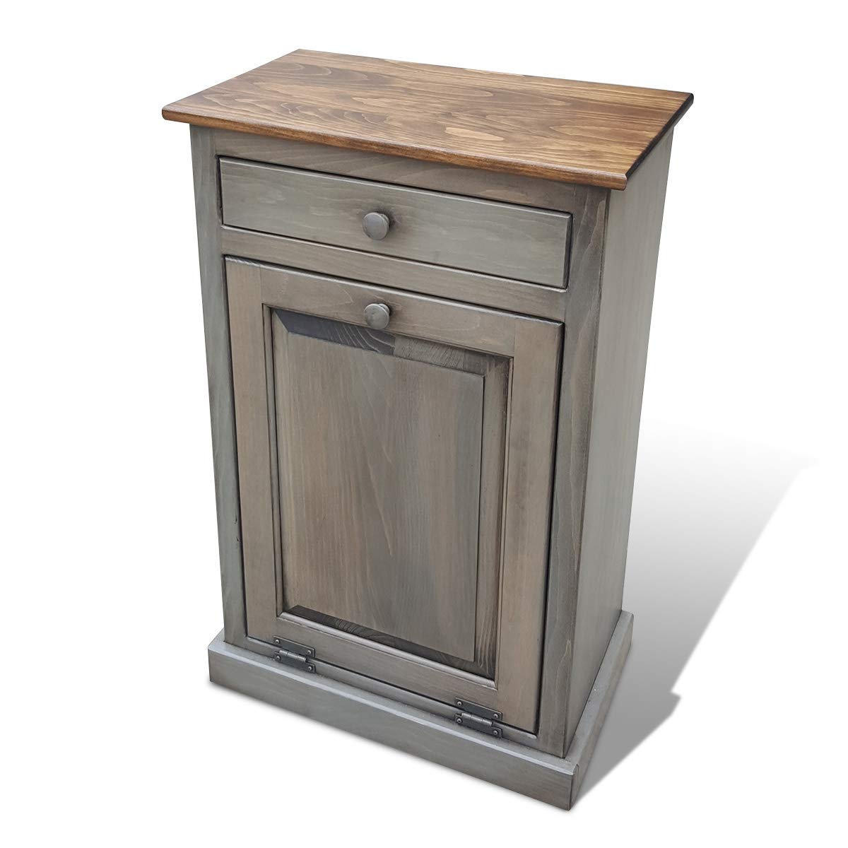 Mocha Wooden Pull Out Trash Can Cabinet Z665541