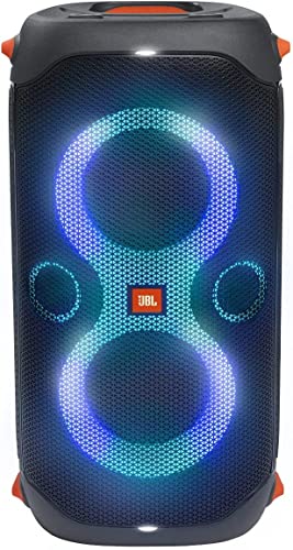 Black Portable Party Speaker with Built-in Lights V729163