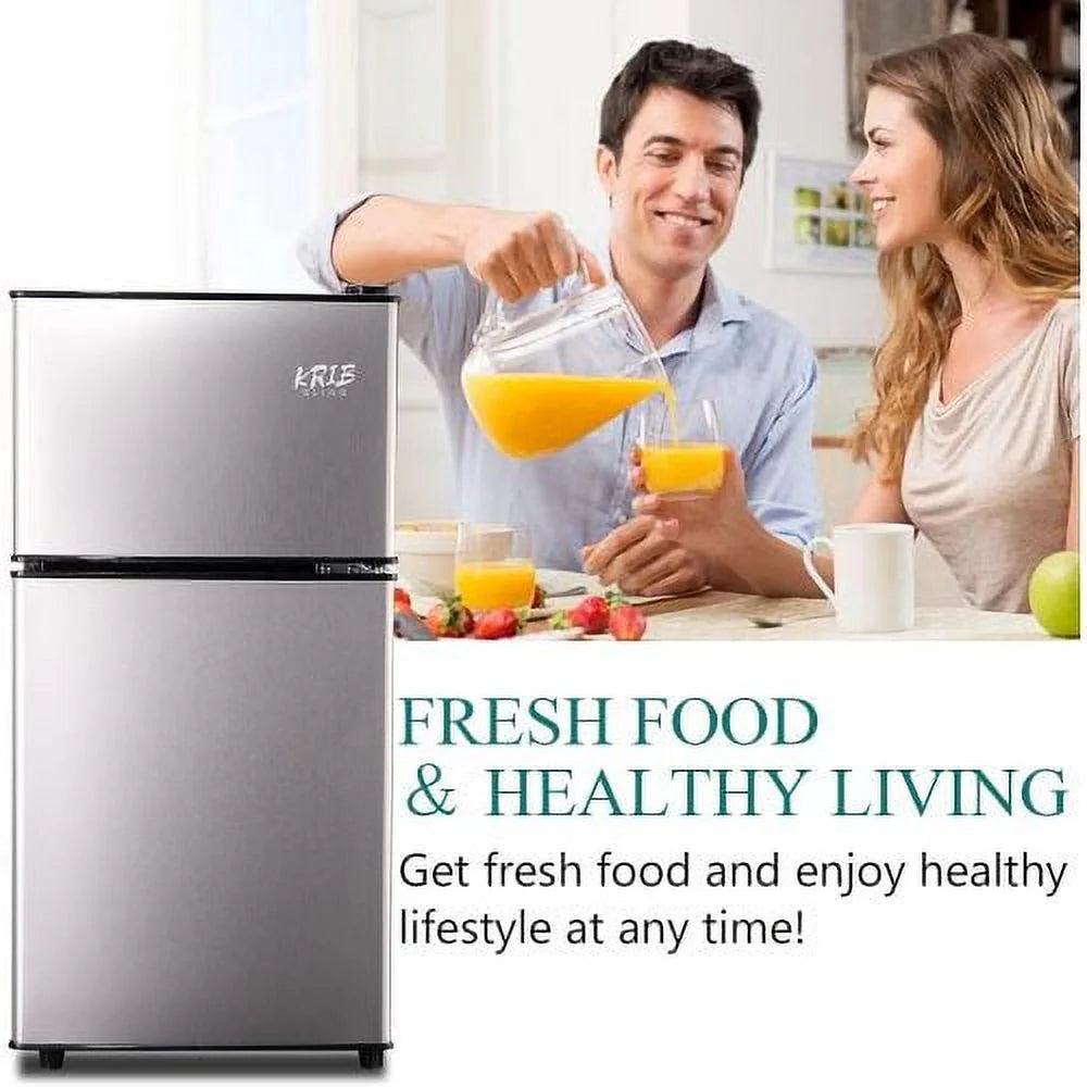 3.5 Cubic Feet Mini Fridge with Freezer and 2 Door X1442