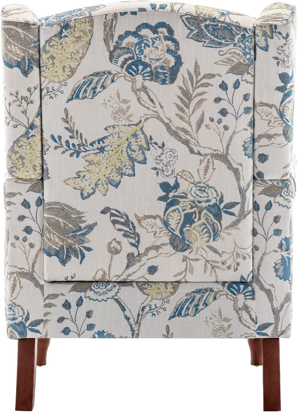 Blue Floral Print Upholstered Armchair H36830