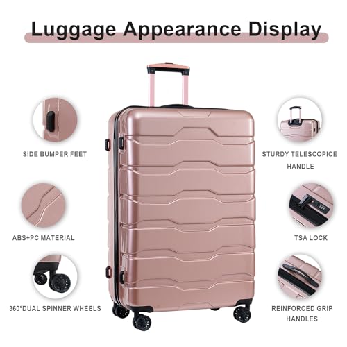 Purple Hard Shell 3 Piece Luggage Set with TSA Lock O703099