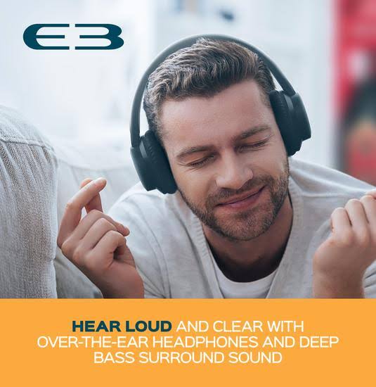 Black Over-Ear Bluetooth Headphones Active Noise Cancelling W403