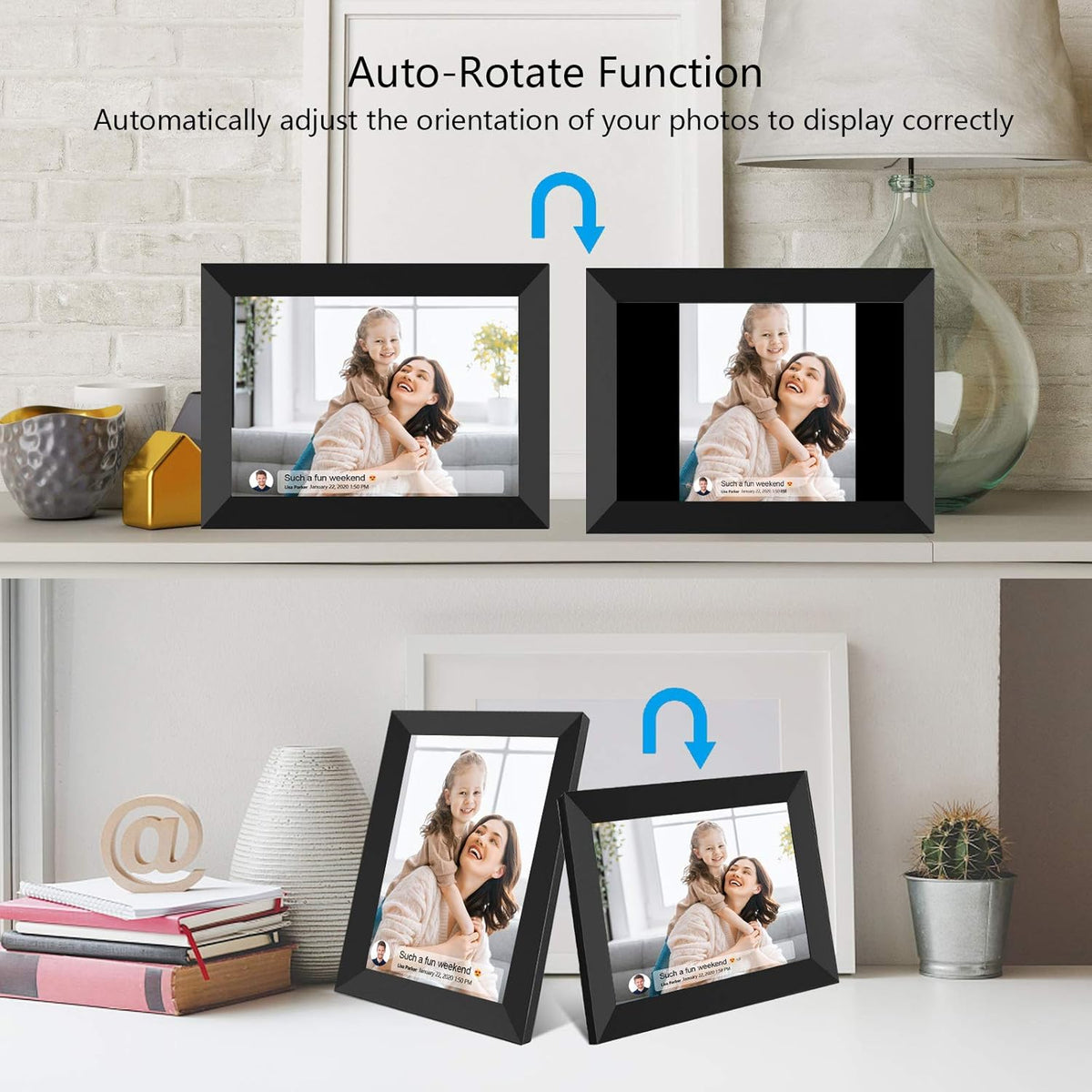 10 Inch Smart WiFi Digital Photo Frame 2K IPS LCD Touch Screen 16GB Storage T6834