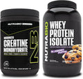 Unflavored Creatine Monohydrate and Blueberry Muffin Whey Protein Isolate Bundle I683