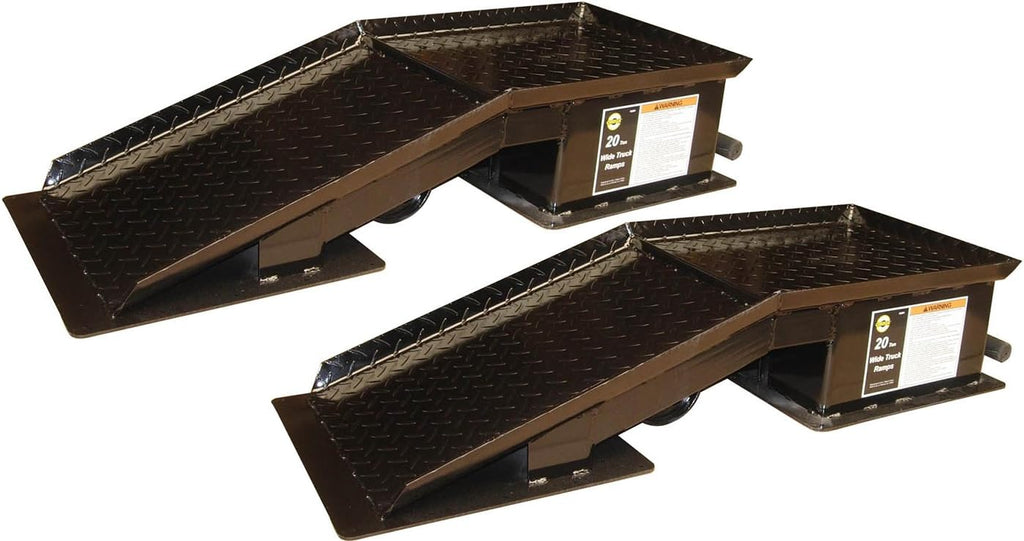 Black Wide Truck Ramp - 20 Ton Capacity O756469