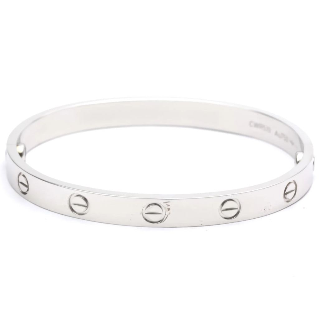 18K White Gold Love Bracelet Bangle W9233