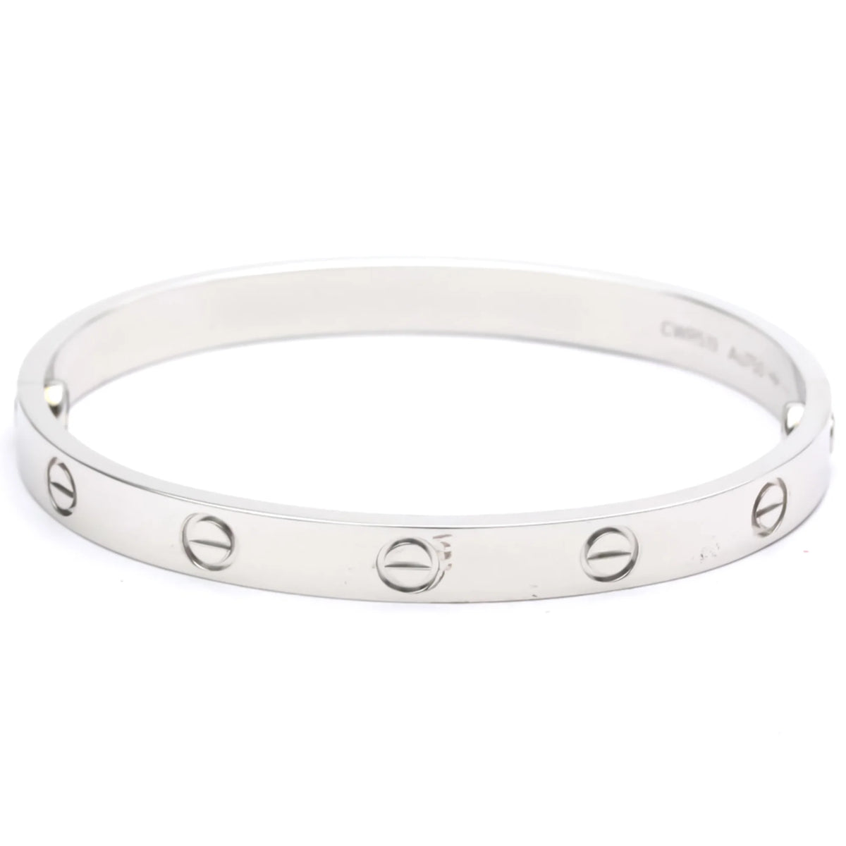 18K White Gold Love Bracelet Bangle W9233