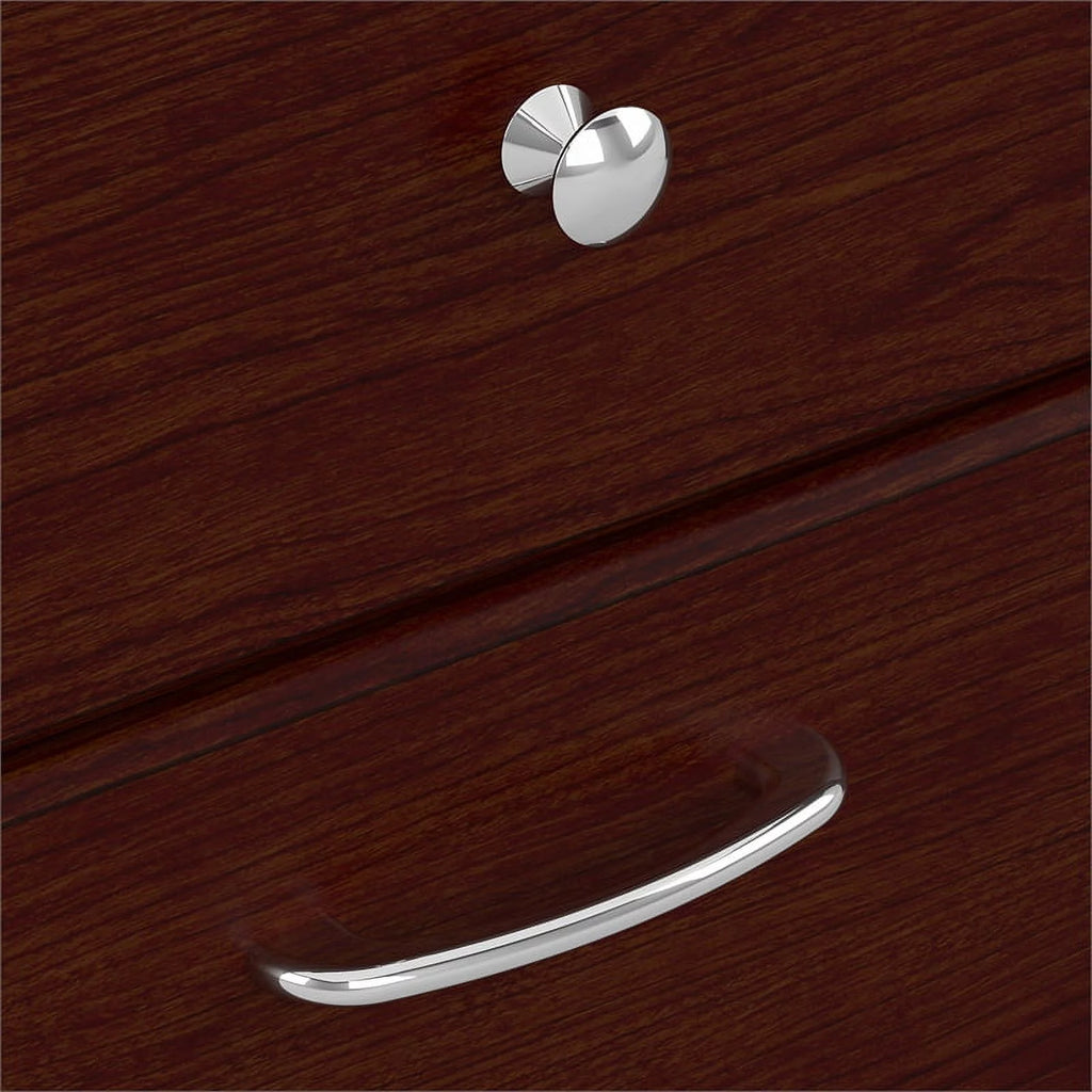 72W L Desk with Hutch in Harvest Cherry Engineered Wood N5504