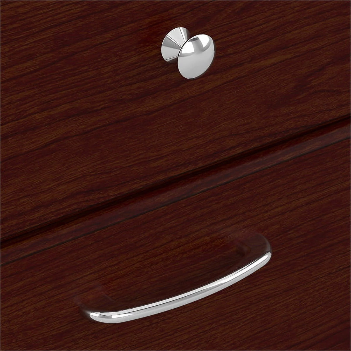 72W L Desk with Hutch in Harvest Cherry Engineered Wood N5504
