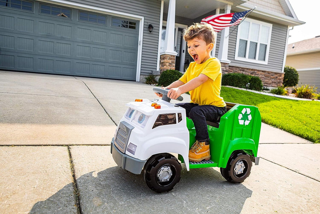 Toddler Recycling Truck Ride On Toy with 6 Volt Battery and Charger A724