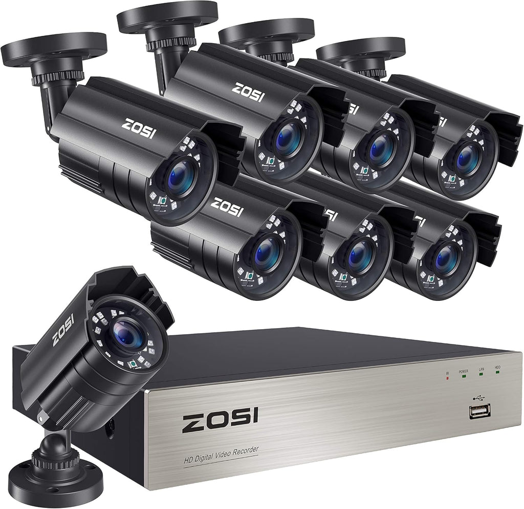 8 Channel 5MP Lite Home Security Camera System with 8 x 1080p Weatherproof Cameras T226812