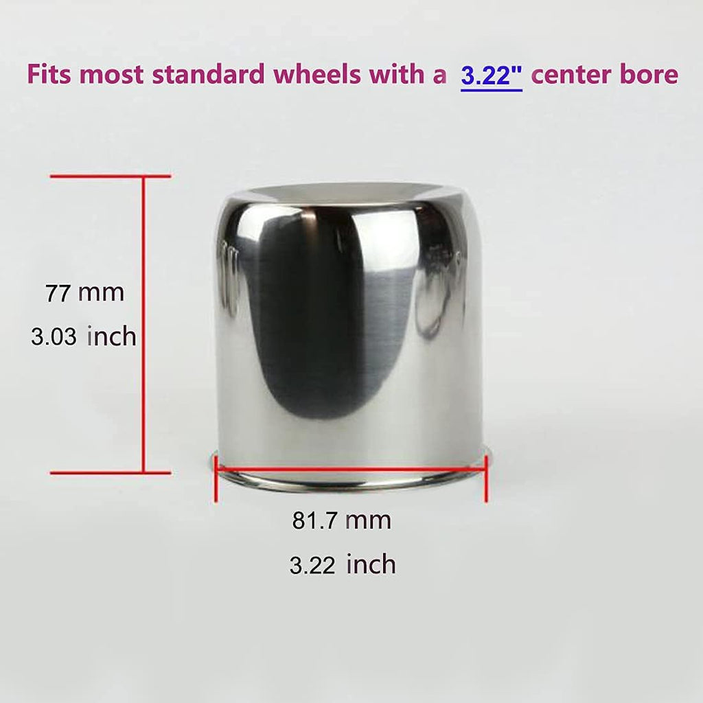 4 Pack Chrome Steel Center Caps 4.25inch L67930