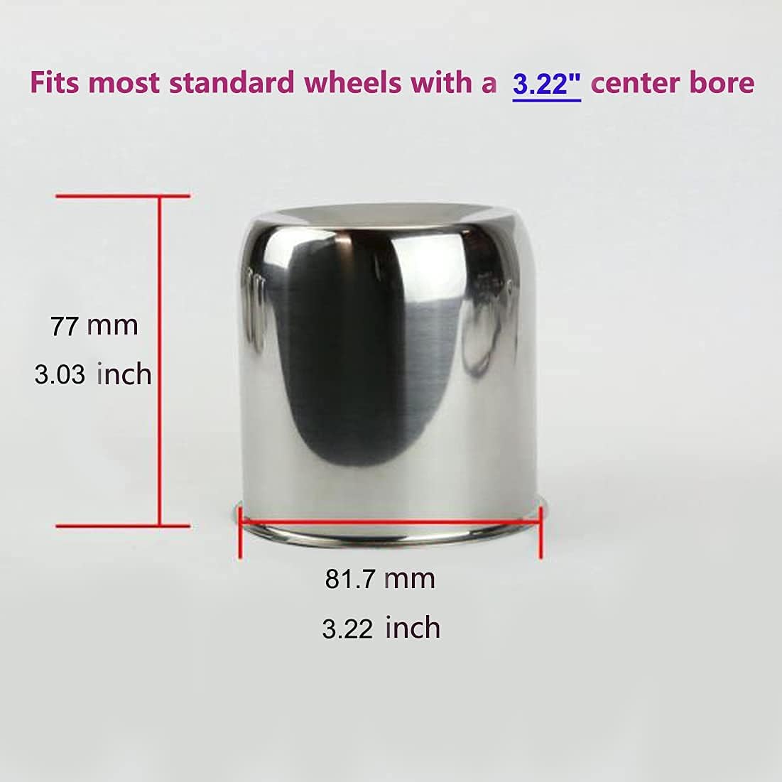 4 Pack Chrome Steel Center Caps 4.25inch L67930