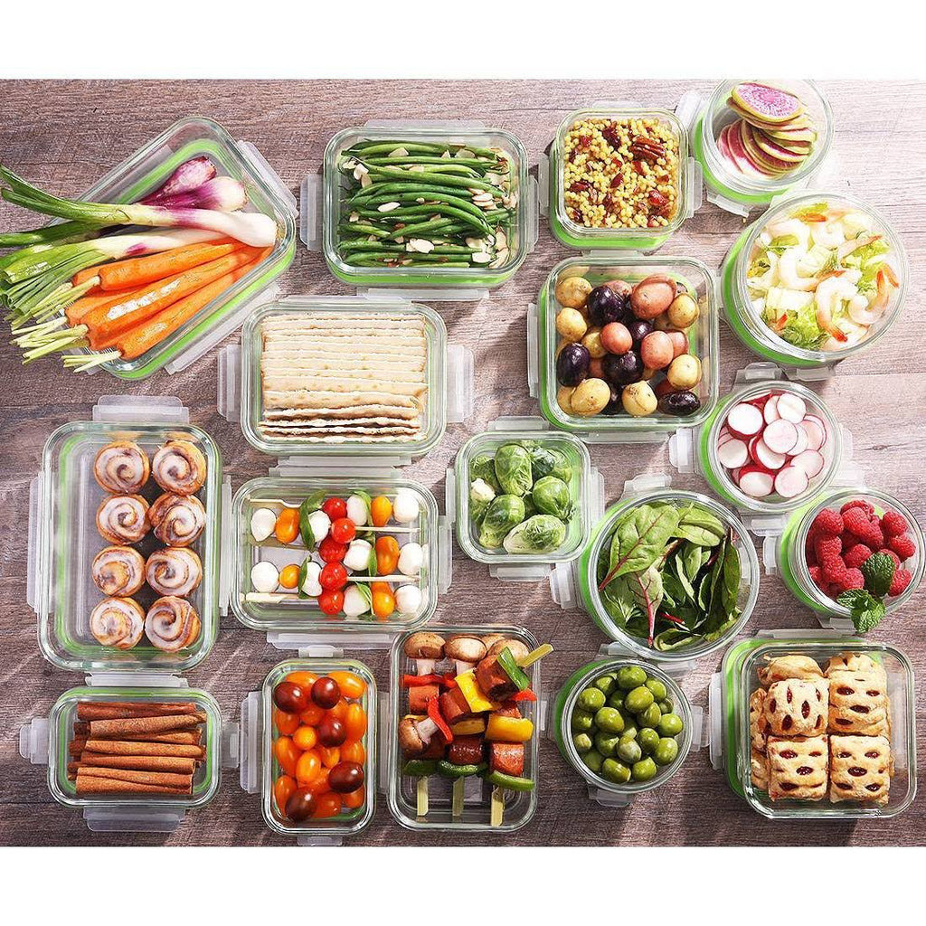 44 Piece Oven Safe Glass Food Storage Container Set I53129