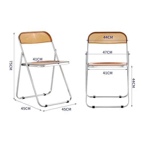 Acrylic Transparent Folding Chair with Steel Frame A5373