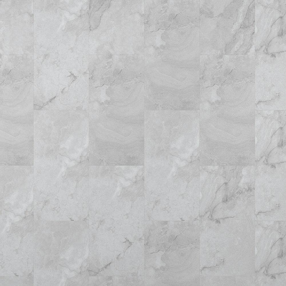 16-in x 32-in Waterproof Interlocking Luxury Vinyl Tile in Gray C78187