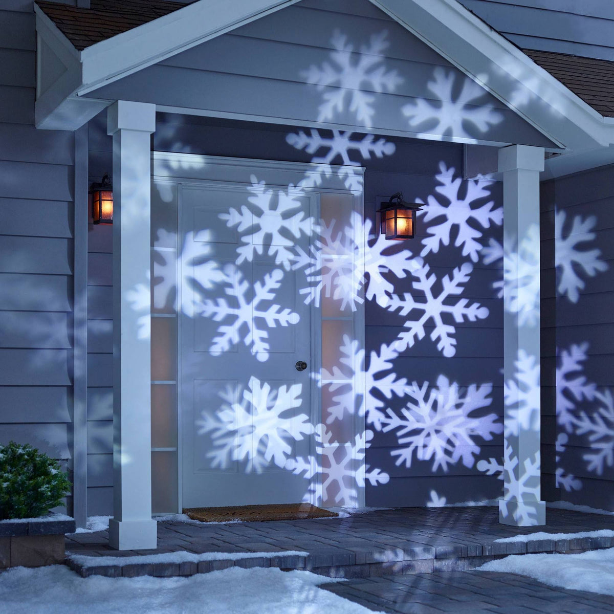 Christmas LED Motion Projector Snowflake Patterns Cool White V153