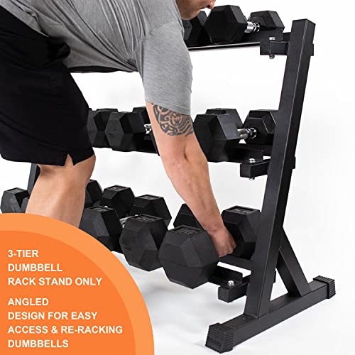 3-Tier Dumbbell Rack Weight Storage Organizer F3670