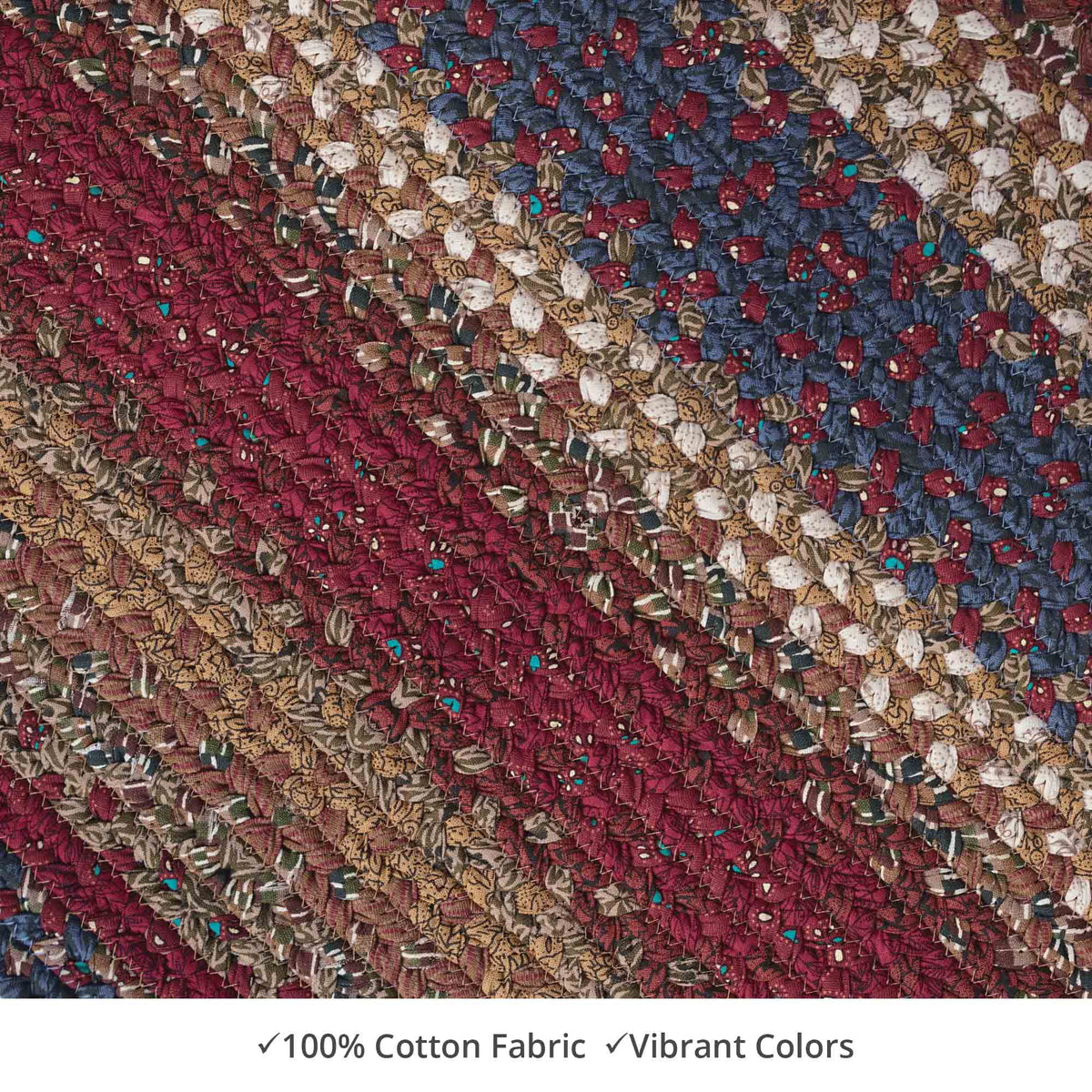 Red Cotton Braided Area Rug 4' x 6' Q9094