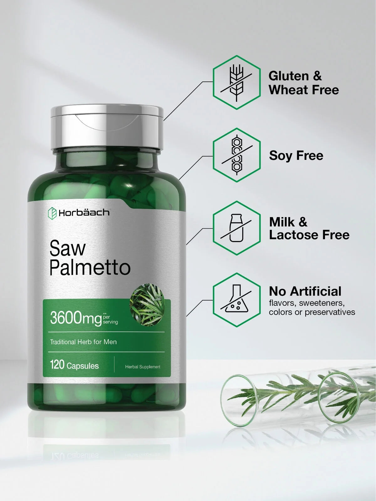 Saw Palmetto Extract 3600mg 120 Capsules Prostate Supplement U546