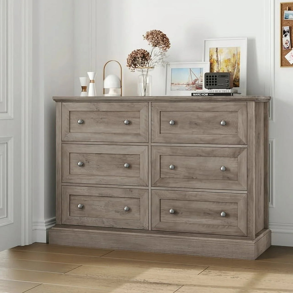 White 6 Drawer Double Dresser Z713261