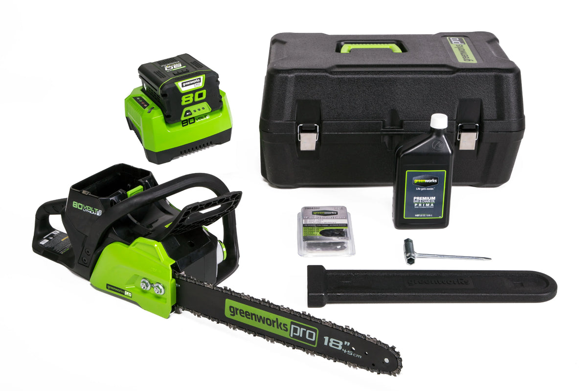 80V 18-inch Cordless Brushless Chainsaw Kit with 2.0 Ah Battery & Charger R530