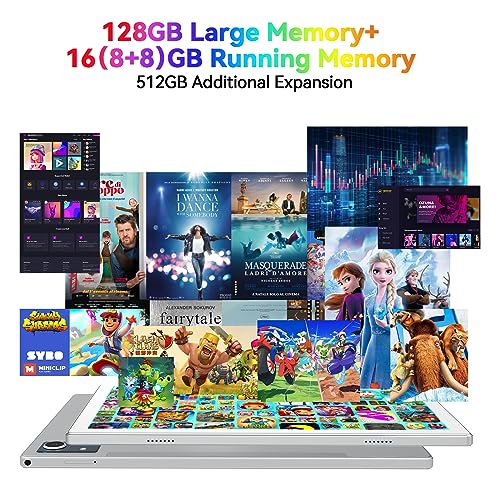 Android 13 Tablet, 10.1 inch, 128GB, 16GB, 8000mAh Battery M22865
