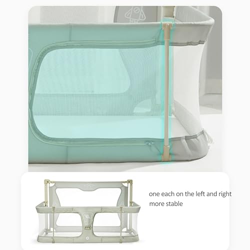3 in 1 Baby Bassinet Bedside Sleeper Portable Crib with Mesh Window G74544