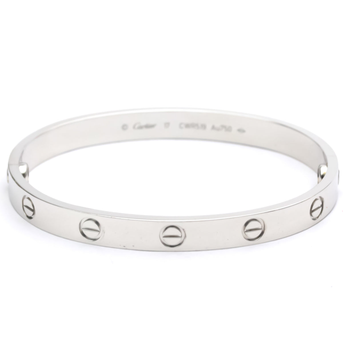 18K White Gold Love Bracelet Bangle W9233