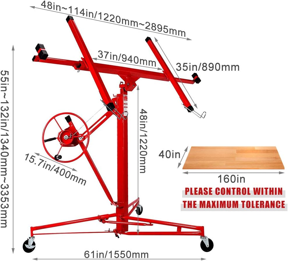 11' Rolling Drywall Lift O2834
