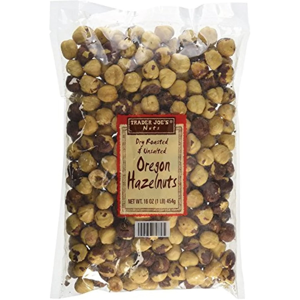 Dry Roasted Unsalted Hazelnuts - 16 Oz C1297