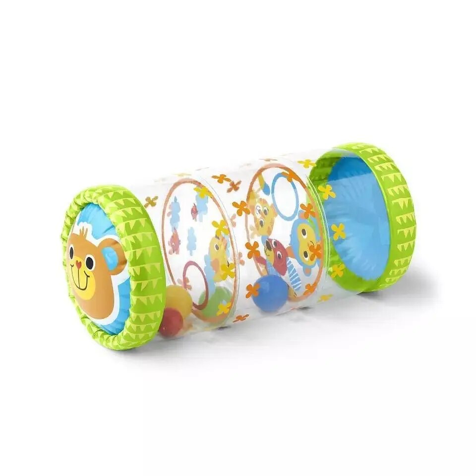 Inflatable Baby Crawling Roller Toy with Rattle and Ball PVC Early Educational Toy Y995371