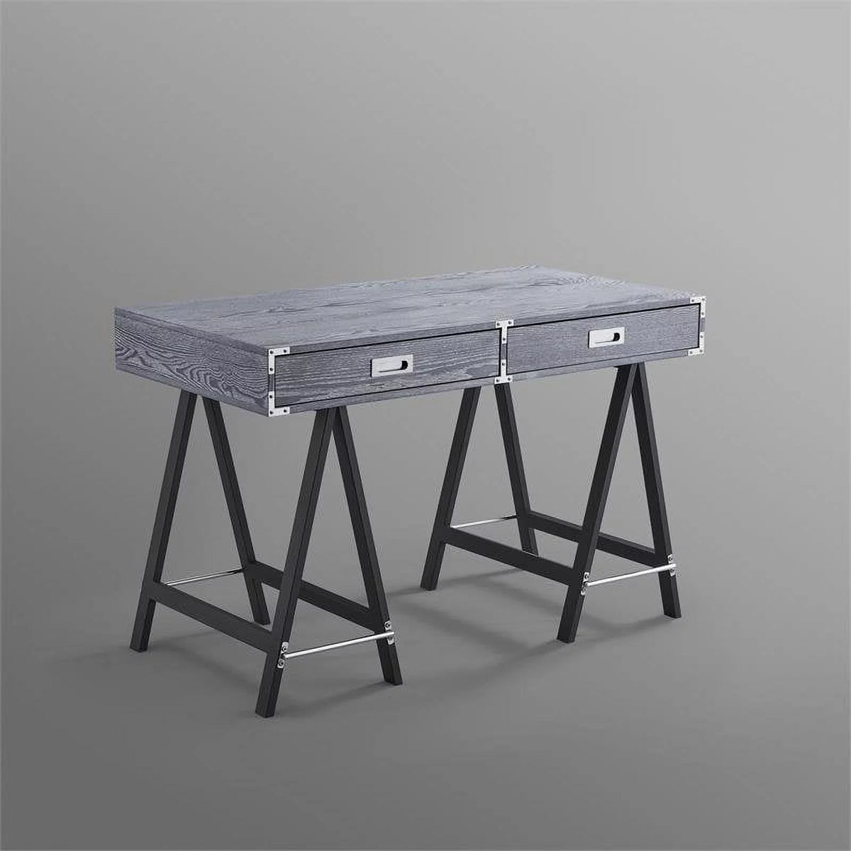 Gray 2-Drawer Wood Writing Desk C915984