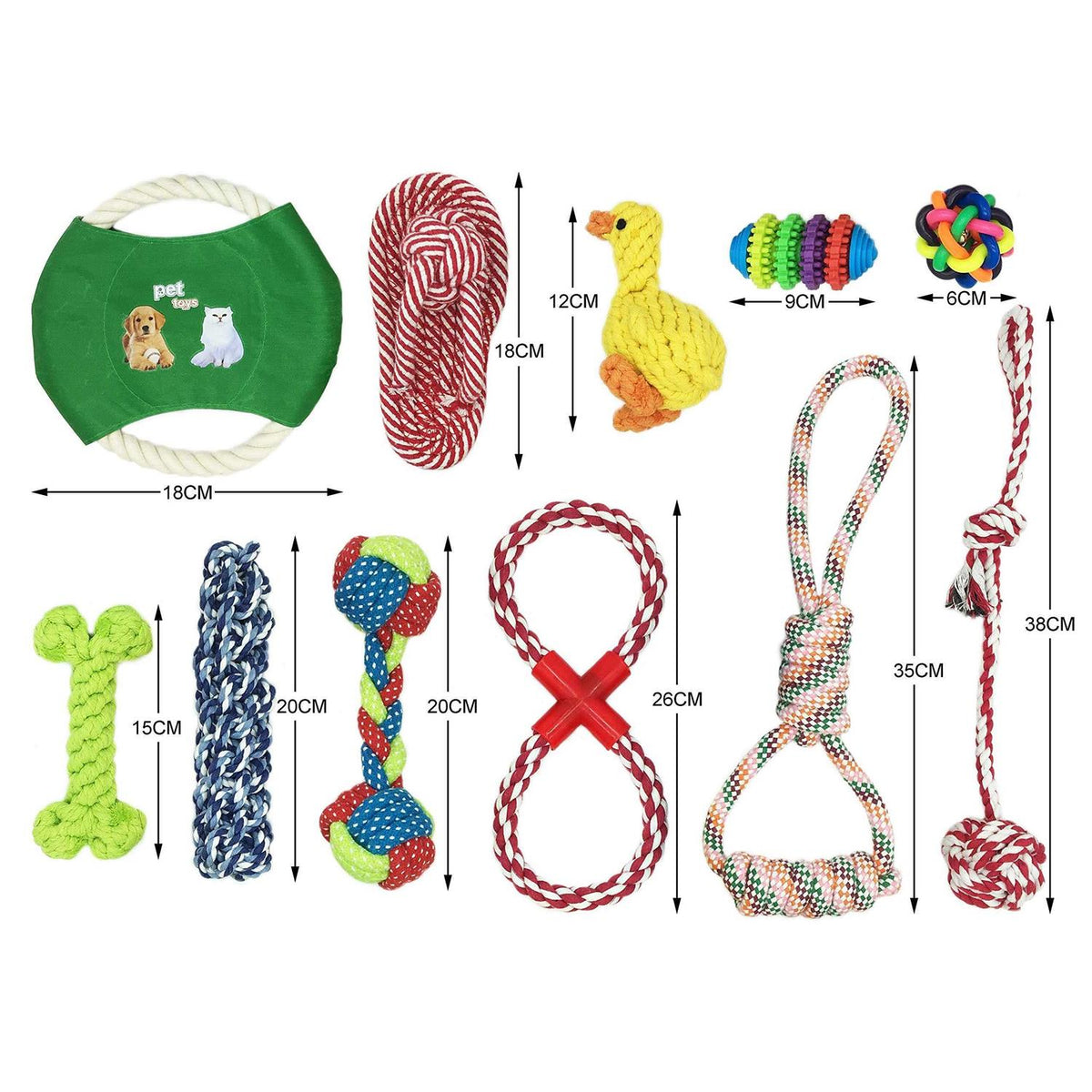 Dog Rope Toys Pack of 11 Teething Toys U665403