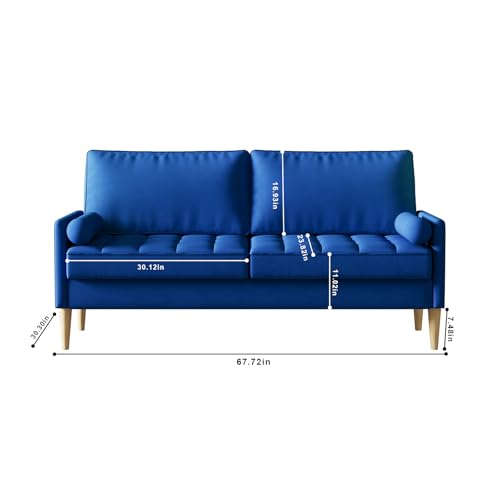 Blue Velvet 3 Seat Sofa U5799